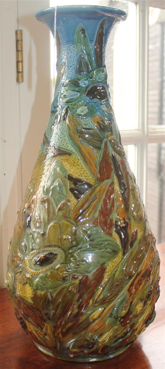 A pair of large C. H. Brannam pottery baluster vases, c.1902, 46.5cm